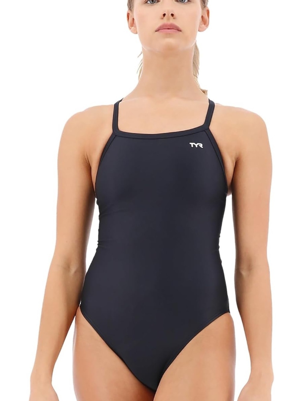 TYR Women's TYReco Solid Diamondback
Swimsuit, Black, 26 -1039/bb5